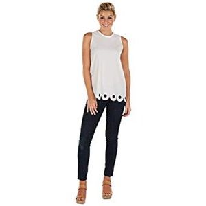 Mudpie Sutton Scallop Top - White